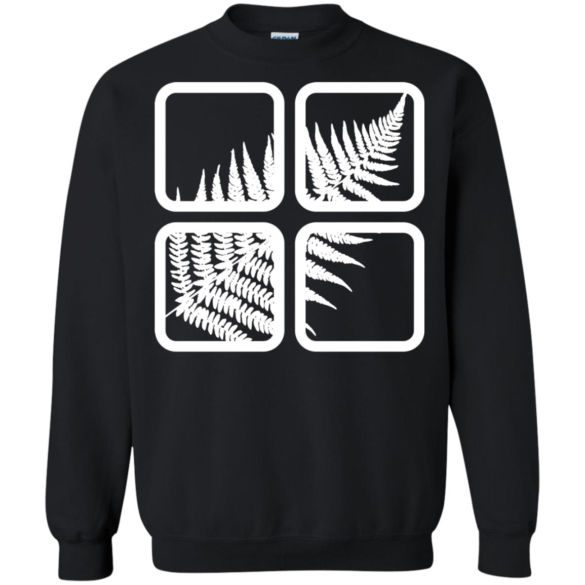 Sweatshirts Black / S Fern Pane Crewneck Sweatshirt