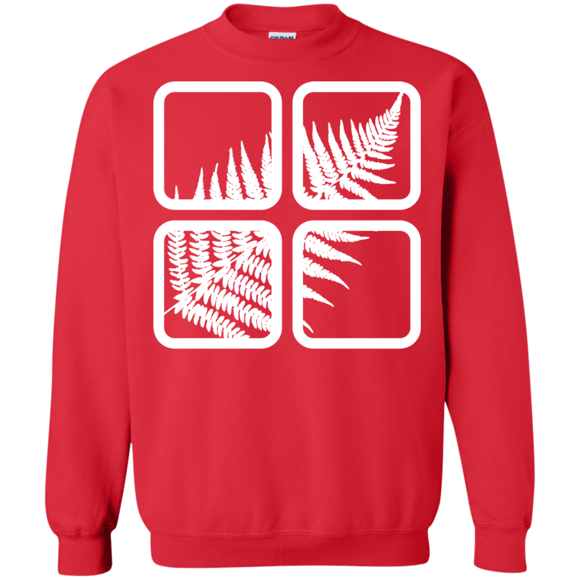 Sweatshirts Red / S Fern Pane Crewneck Sweatshirt