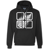 Sweatshirts Black / S Fern Pane Premium Fleece Hoodie