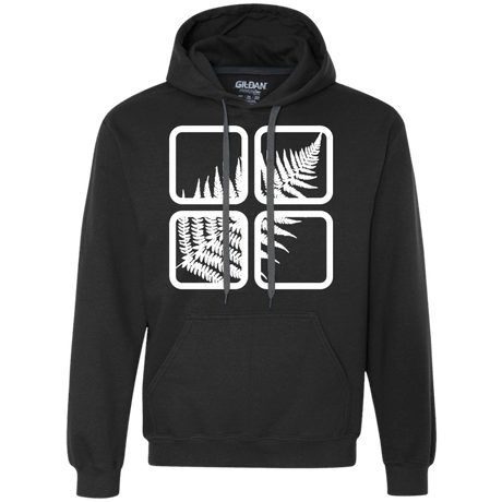 Sweatshirts Black / S Fern Pane Premium Fleece Hoodie