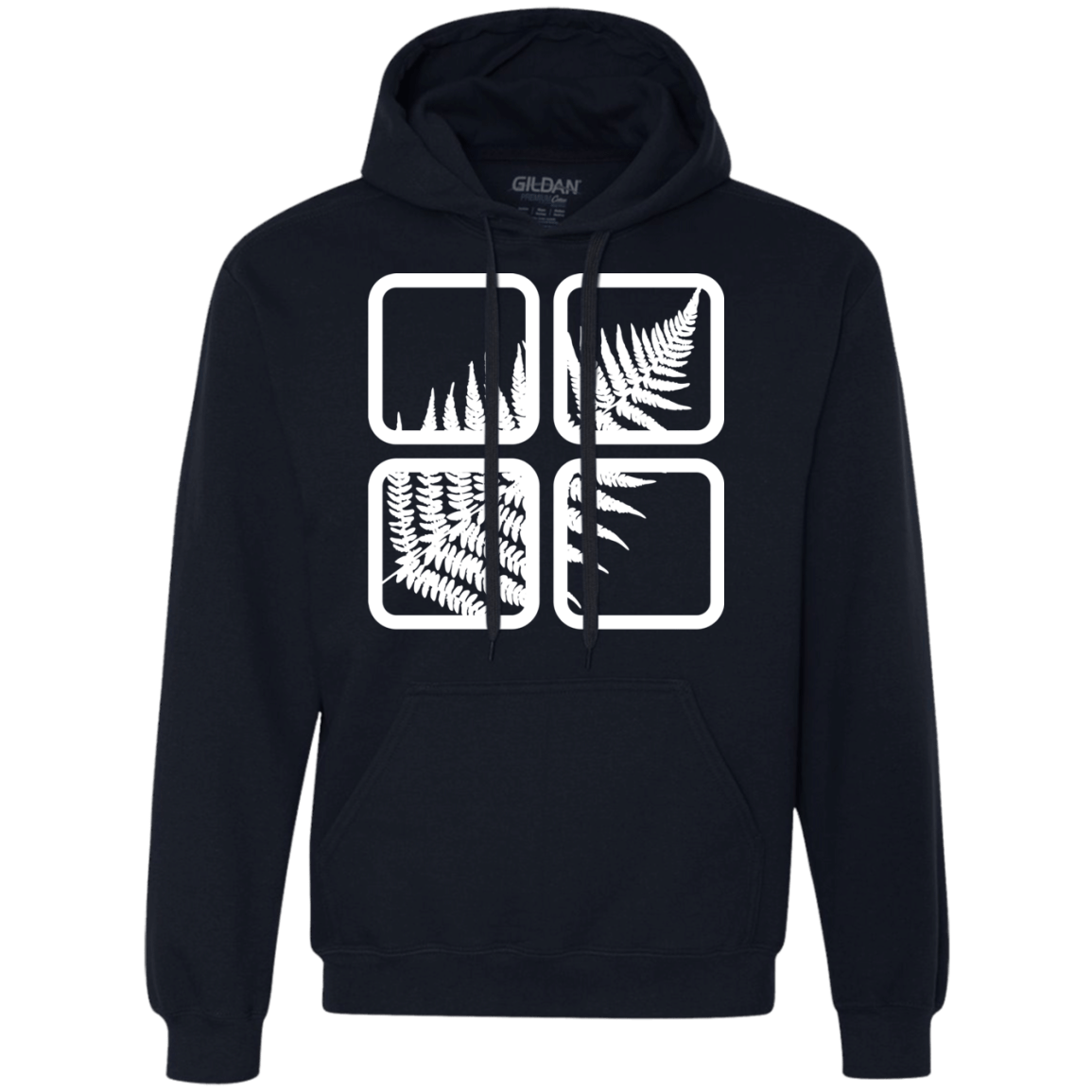 Sweatshirts Navy / S Fern Pane Premium Fleece Hoodie