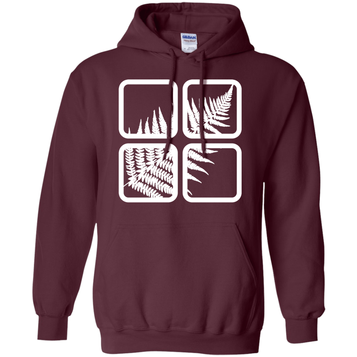 Sweatshirts Maroon / S Fern Pane Pullover Hoodie