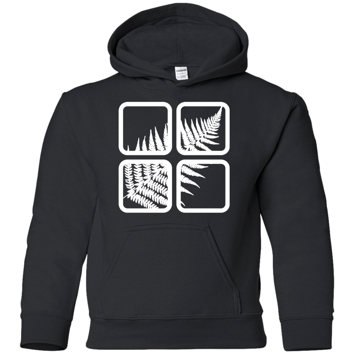 Sweatshirts Black / YS Fern Pane Youth Hoodie