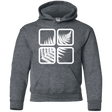 Sweatshirts Dark Heather / YS Fern Pane Youth Hoodie