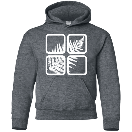 Sweatshirts Dark Heather / YS Fern Pane Youth Hoodie