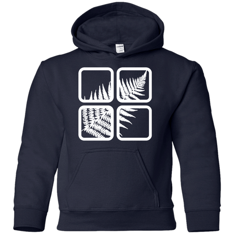 Sweatshirts Navy / YS Fern Pane Youth Hoodie