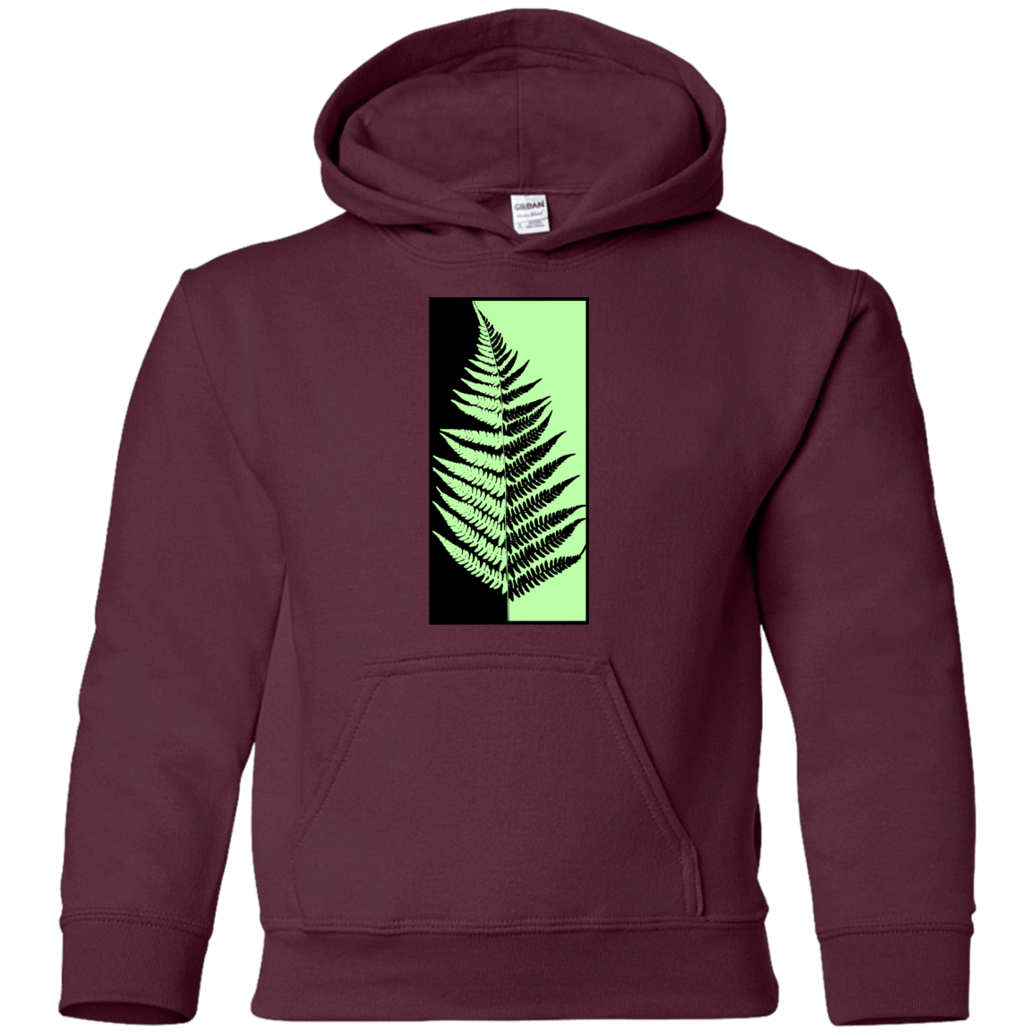 Sweatshirts Maroon / YS Fern Press Youth Hoodie