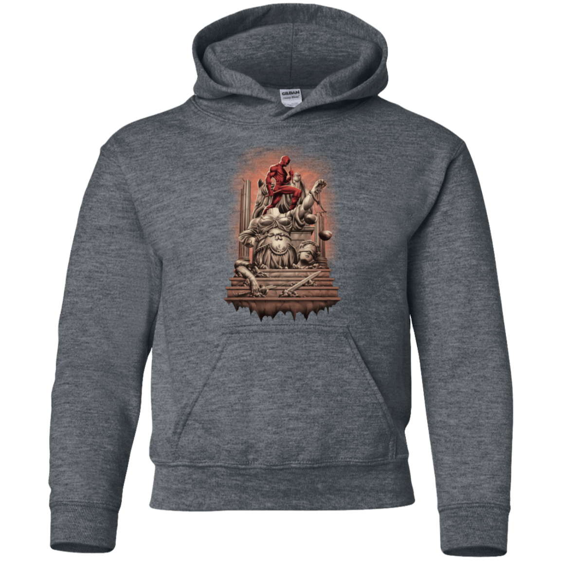 Sweatshirts Dark Heather / YS Fiat Justitia Ruat Caelum Youth Hoodie