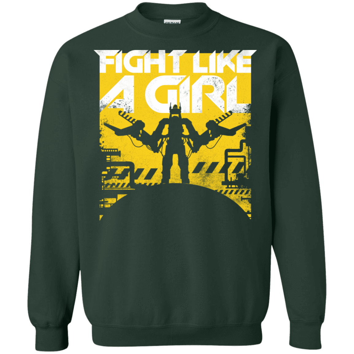 Sweatshirts Forest Green / S Fight Like A Girl Crewneck Sweatshirt