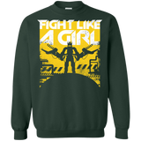 Sweatshirts Forest Green / S Fight Like A Girl Crewneck Sweatshirt