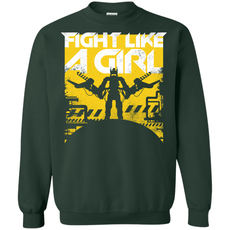 Sweatshirts Forest Green / S Fight Like A Girl Crewneck Sweatshirt