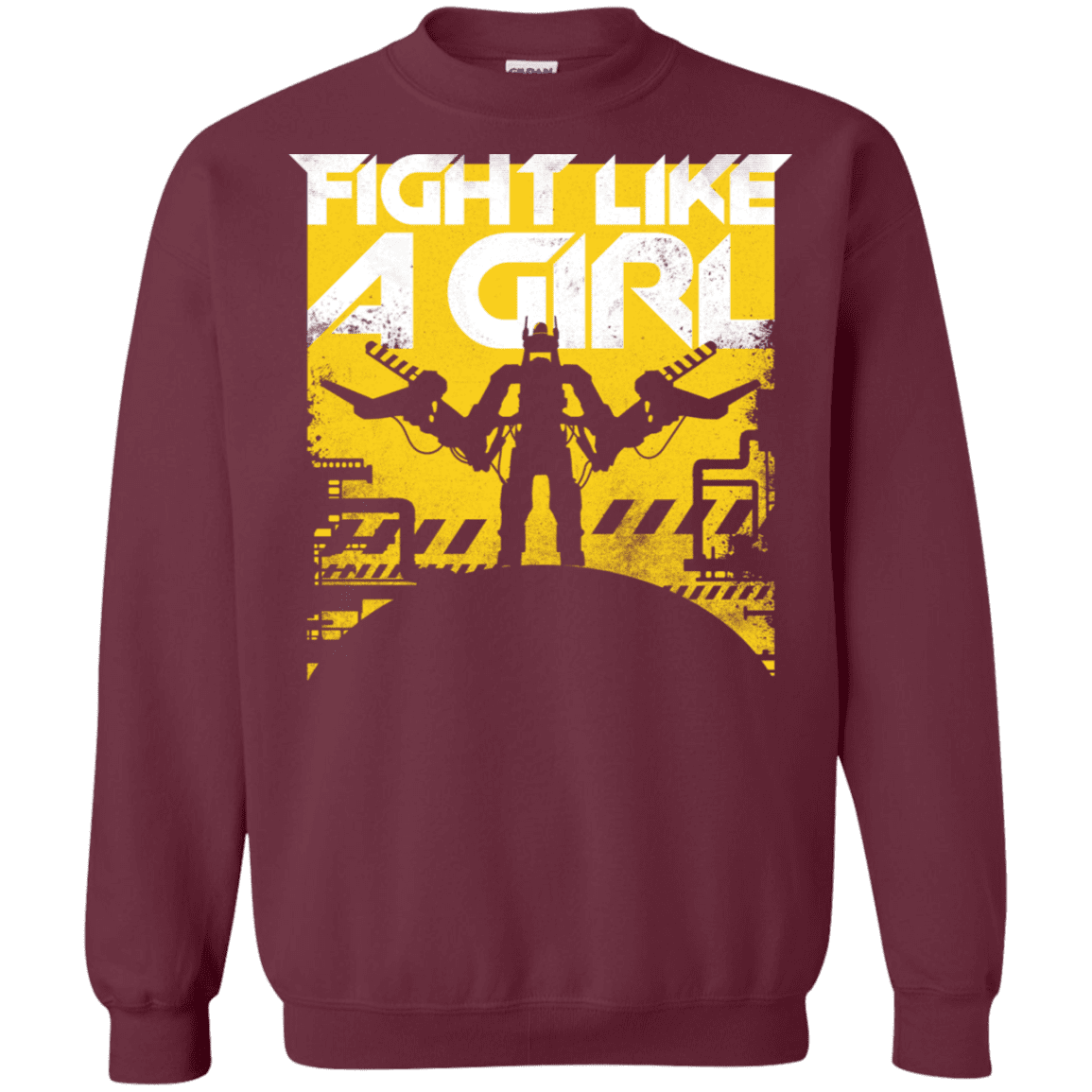 Sweatshirts Maroon / S Fight Like A Girl Crewneck Sweatshirt