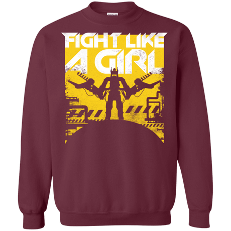 Sweatshirts Maroon / S Fight Like A Girl Crewneck Sweatshirt