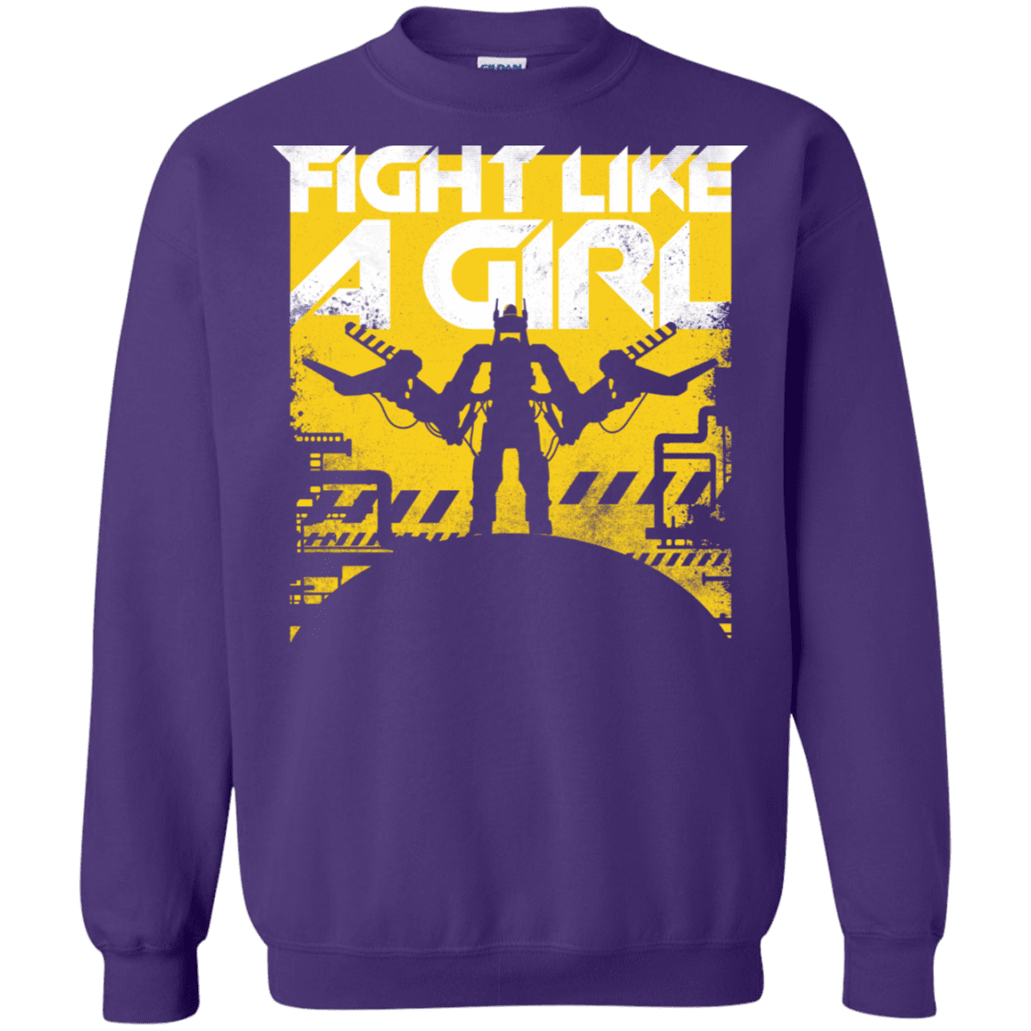 Sweatshirts Purple / S Fight Like A Girl Crewneck Sweatshirt