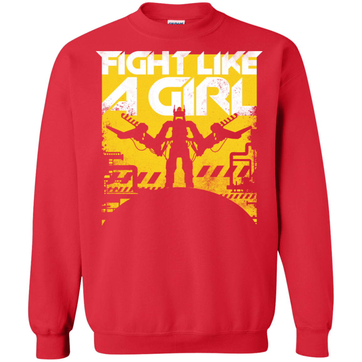 Sweatshirts Red / S Fight Like A Girl Crewneck Sweatshirt