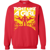 Sweatshirts Red / S Fight Like A Girl Crewneck Sweatshirt