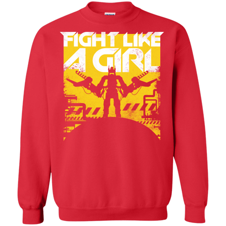 Sweatshirts Red / S Fight Like A Girl Crewneck Sweatshirt