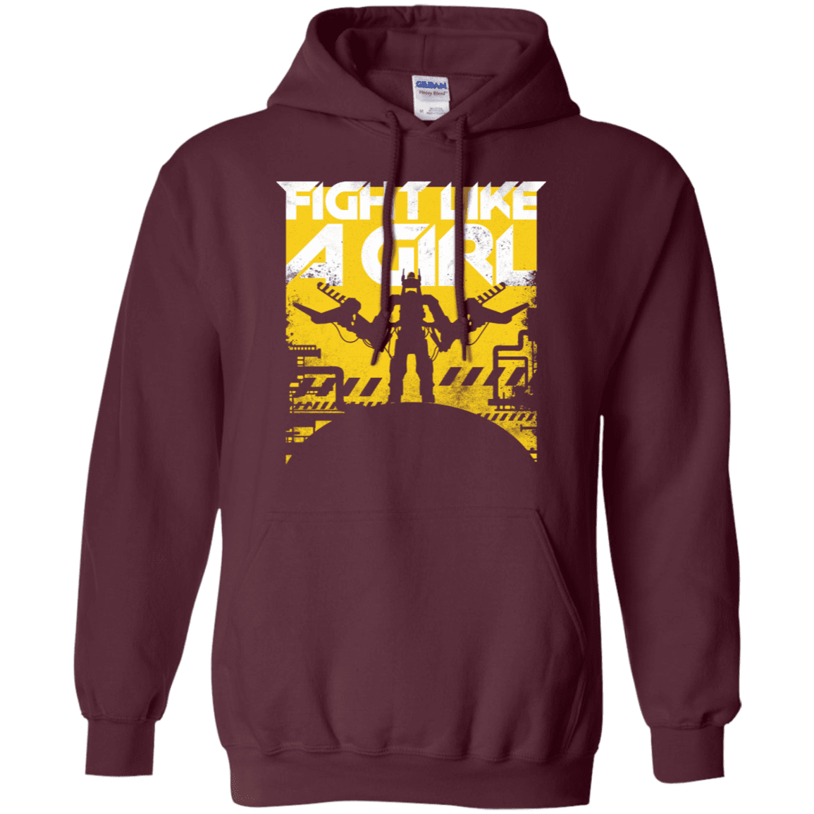 Sweatshirts Maroon / S Fight Like A Girl Pullover Hoodie