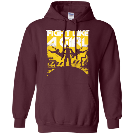 Sweatshirts Maroon / S Fight Like A Girl Pullover Hoodie