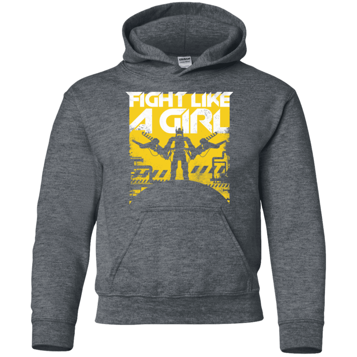 Sweatshirts Dark Heather / YS Fight Like A Girl Youth Hoodie