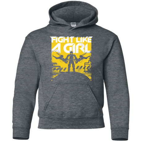 Sweatshirts Dark Heather / YS Fight Like A Girl Youth Hoodie