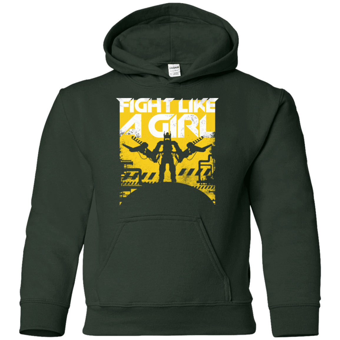 Sweatshirts Forest Green / YS Fight Like A Girl Youth Hoodie