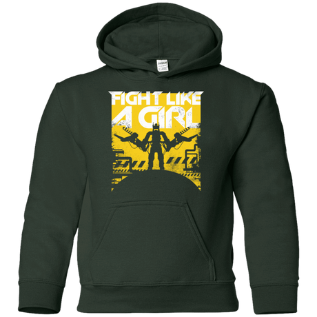 Sweatshirts Forest Green / YS Fight Like A Girl Youth Hoodie