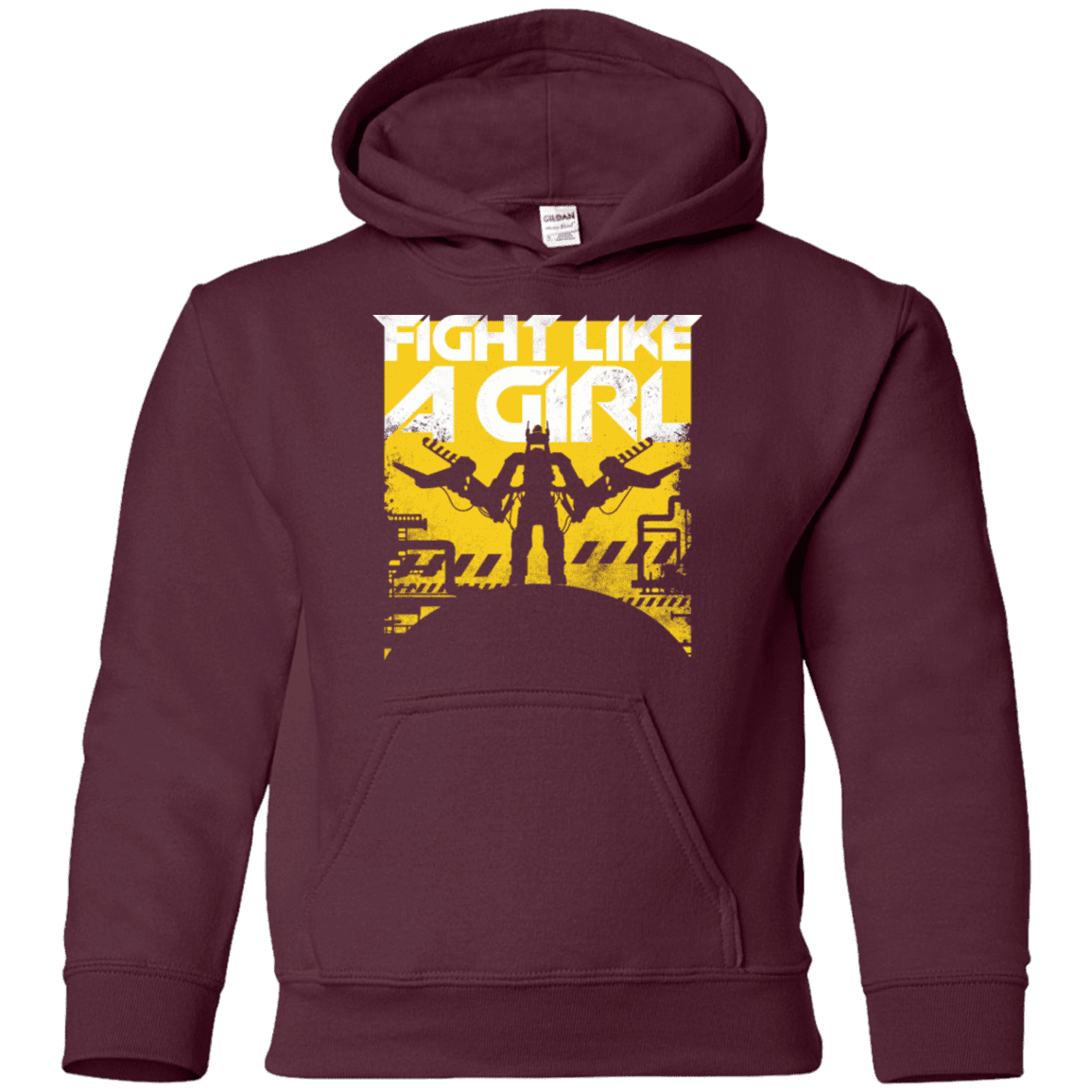 Sweatshirts Maroon / YS Fight Like A Girl Youth Hoodie