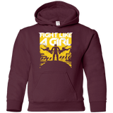 Sweatshirts Maroon / YS Fight Like A Girl Youth Hoodie