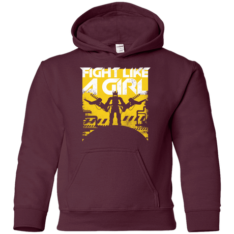 Sweatshirts Maroon / YS Fight Like A Girl Youth Hoodie