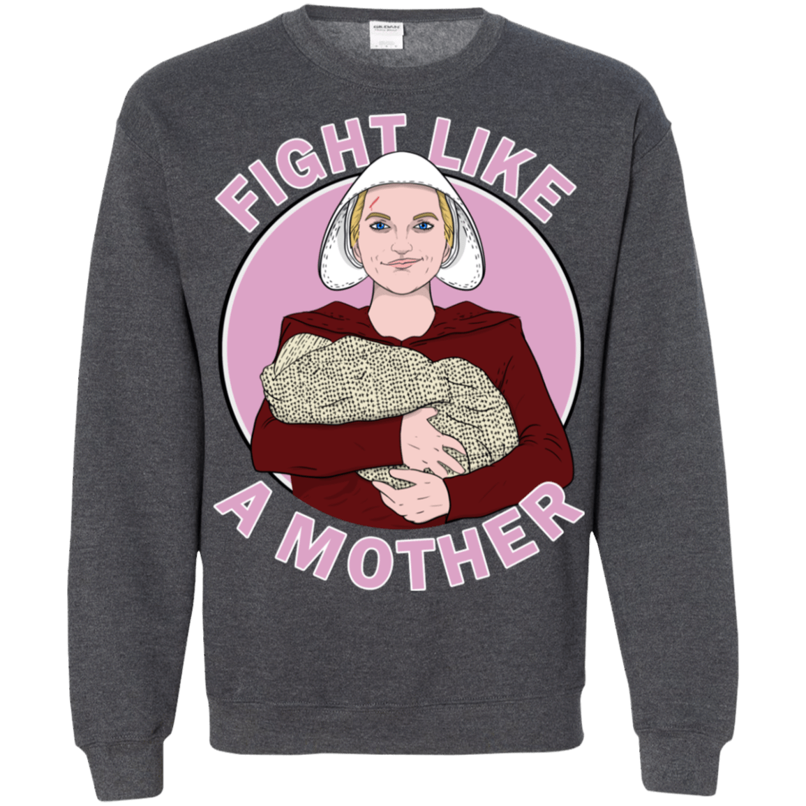 Sweatshirts Dark Heather / S Fight Like a Mother Crewneck Sweatshirt
