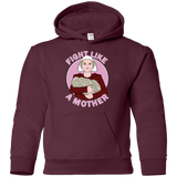 Sweatshirts Maroon / YS Fight Like a Mother Youth Hoodie