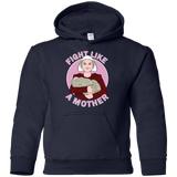 Sweatshirts Navy / YS Fight Like a Mother Youth Hoodie