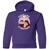 Sweatshirts Purple / YS Fight Like a Mother Youth Hoodie