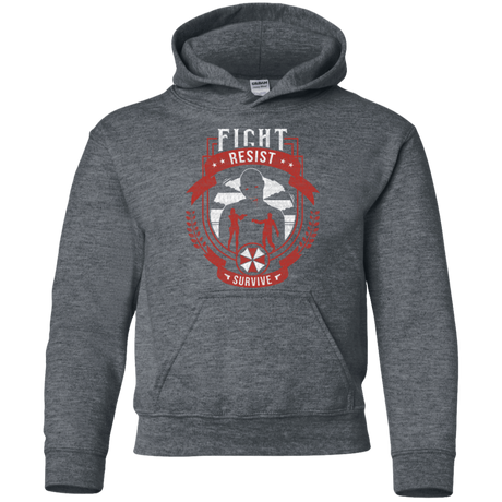 Sweatshirts Dark Heather / YS Fight, Resist, Survive Youth Hoodie