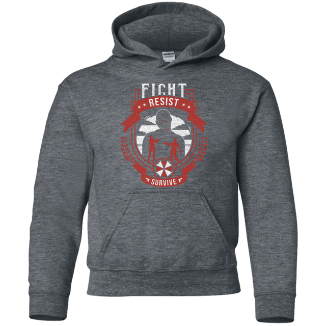 Sweatshirts Dark Heather / YS Fight, Resist, Survive Youth Hoodie
