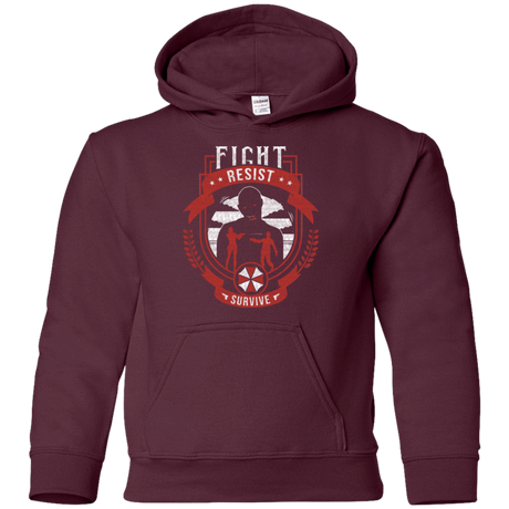Sweatshirts Maroon / YS Fight, Resist, Survive Youth Hoodie