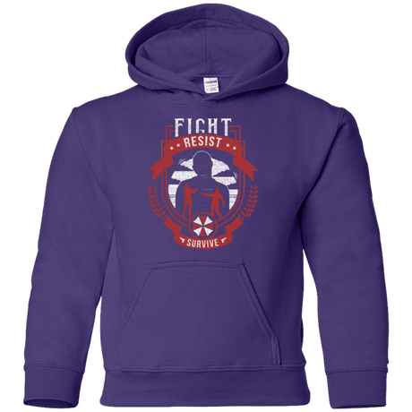 Sweatshirts Purple / YS Fight, Resist, Survive Youth Hoodie