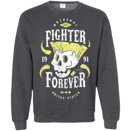 Sweatshirts Dark Heather / Small Fighter Forever Guile Crewneck Sweatshirt