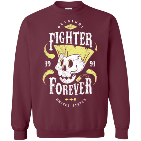 Sweatshirts Maroon / Small Fighter Forever Guile Crewneck Sweatshirt