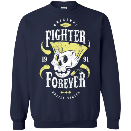 Sweatshirts Navy / Small Fighter Forever Guile Crewneck Sweatshirt