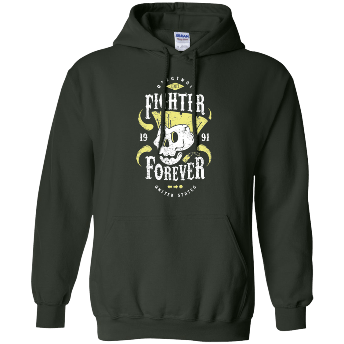 Sweatshirts Forest Green / Small Fighter Forever Guile Pullover Hoodie