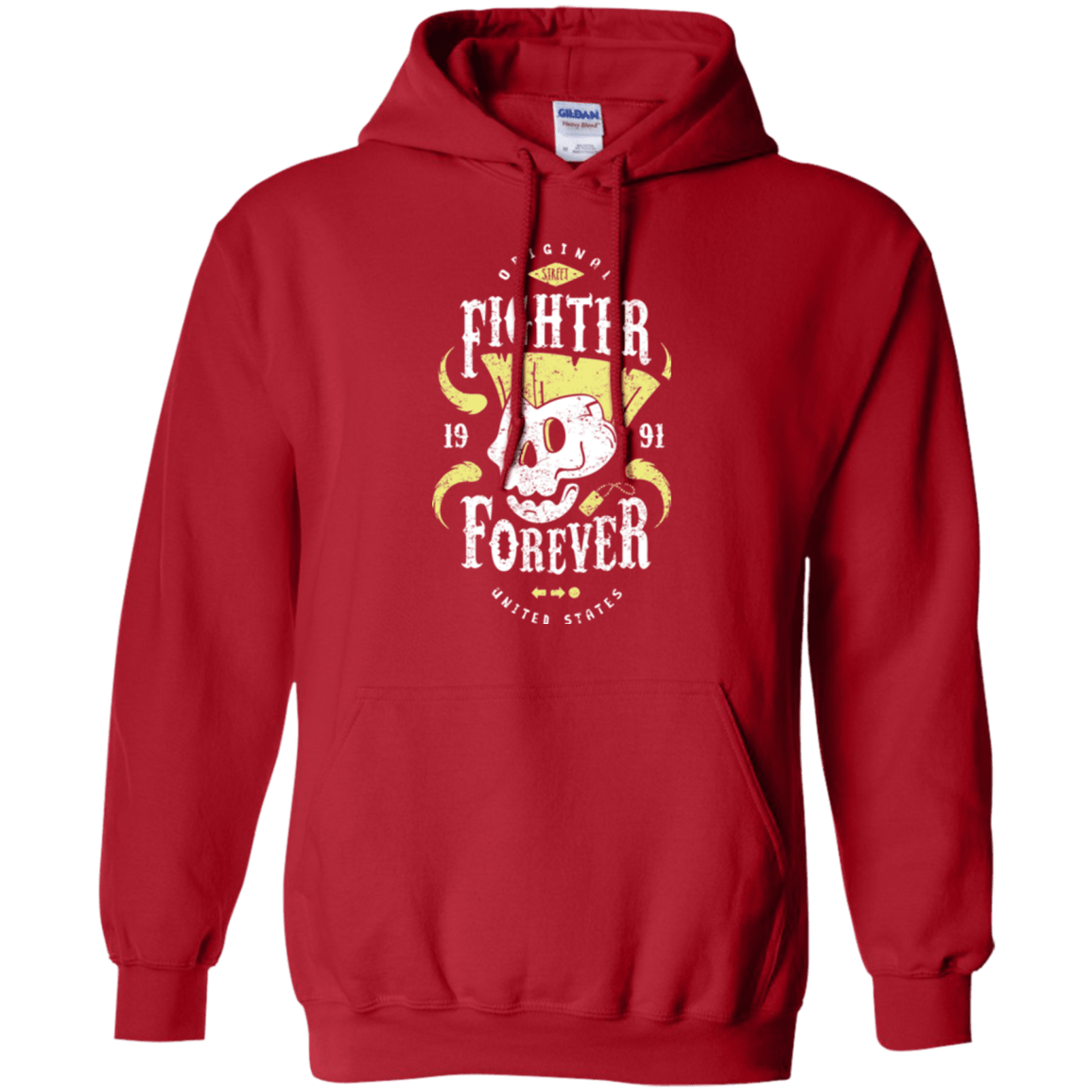 Sweatshirts Red / Small Fighter Forever Guile Pullover Hoodie