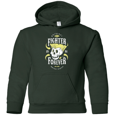 Sweatshirts Forest Green / YS Fighter Forever Guile Youth Hoodie