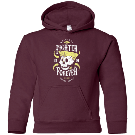 Sweatshirts Maroon / YS Fighter Forever Guile Youth Hoodie