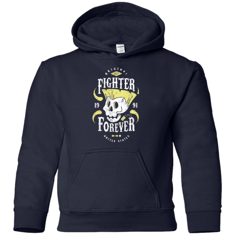 Sweatshirts Navy / YS Fighter Forever Guile Youth Hoodie