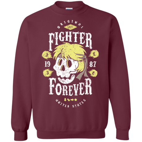 Sweatshirts Maroon / Small Fighter Forever Ken Crewneck Sweatshirt