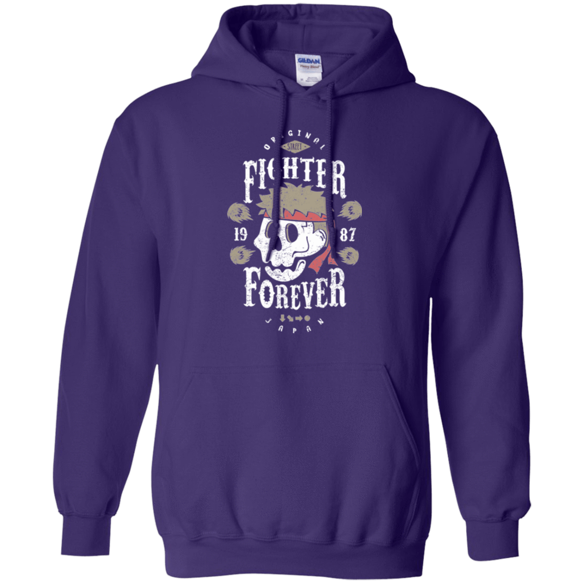 Sweatshirts Purple / Small Fighter Forever Ryu Pullover Hoodie