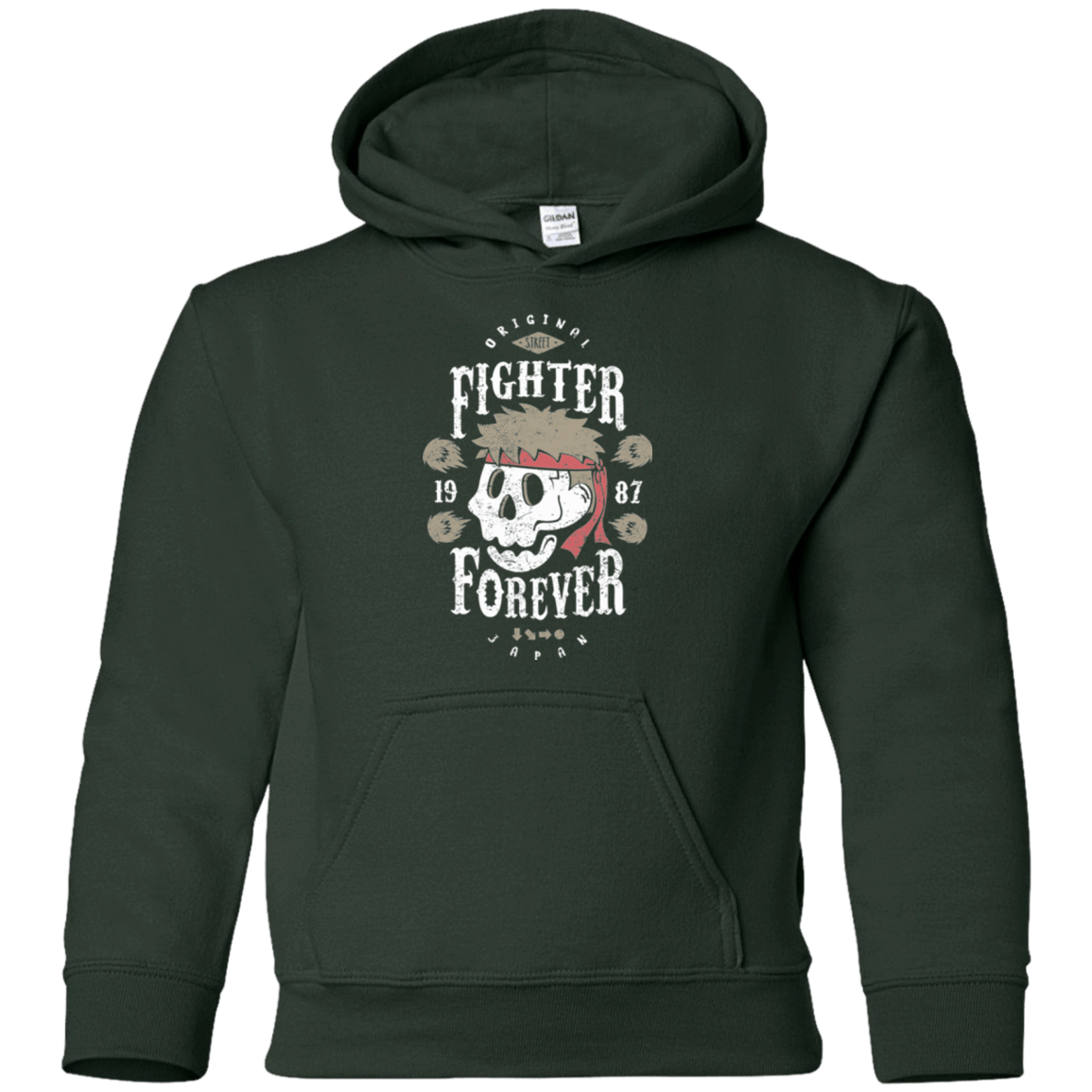 Sweatshirts Forest Green / YS Fighter Forever Ryu Youth Hoodie