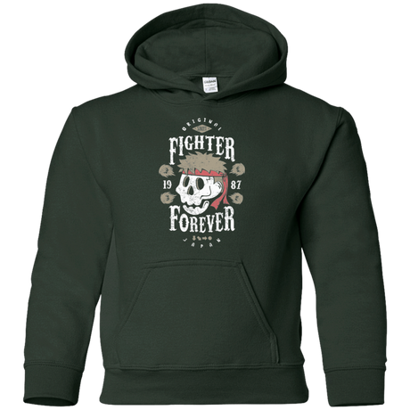 Sweatshirts Forest Green / YS Fighter Forever Ryu Youth Hoodie